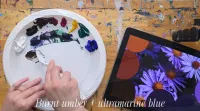 Blue Hour Flowers Acrylic Painting Tutorial – Image 2