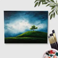 Stormy Landscape Acrylic Painting Tutorial – Image 1
