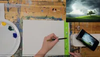 Stormy Landscape Acrylic Painting Tutorial – Image 2