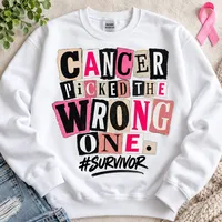 Breast Cancer Survivor PNG - Cancer Picked The Wrong One – Image 1