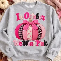 In October We Wear Pink PNG - Patchwork Pumpkin – Image 3