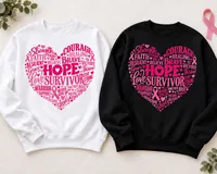 Breast Cancer PNG - Pink Heart Word Art – Image 2