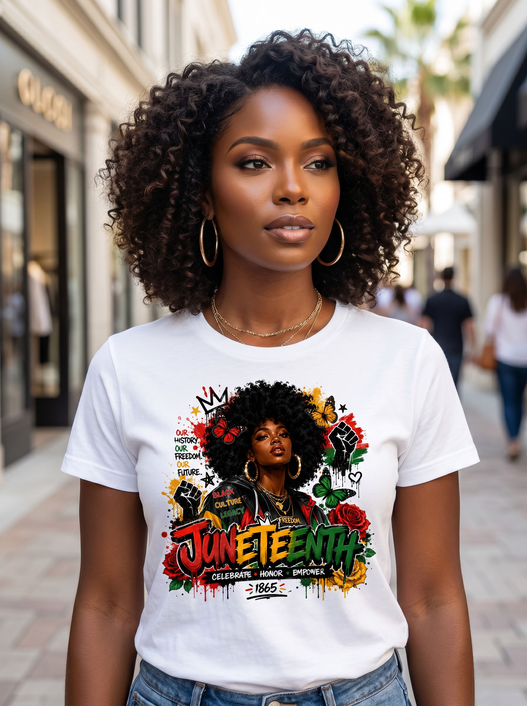 Juneteenth PNG - Juneteenth Afro Woman Design – Image 4