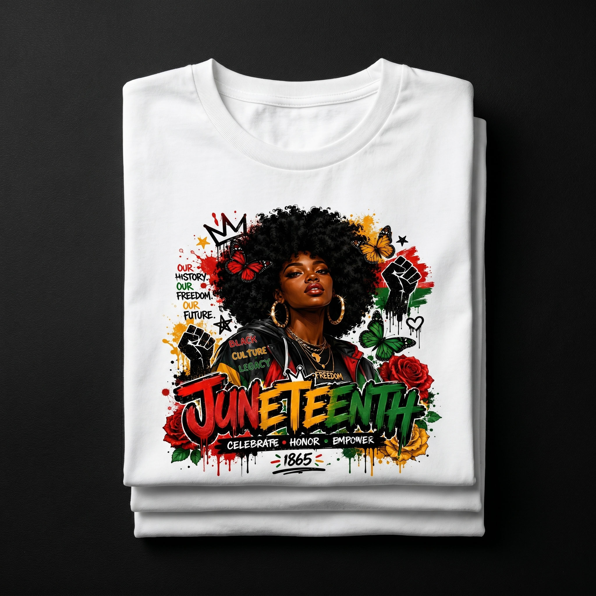 Juneteenth PNG - Juneteenth Afro Woman Design – Image 5