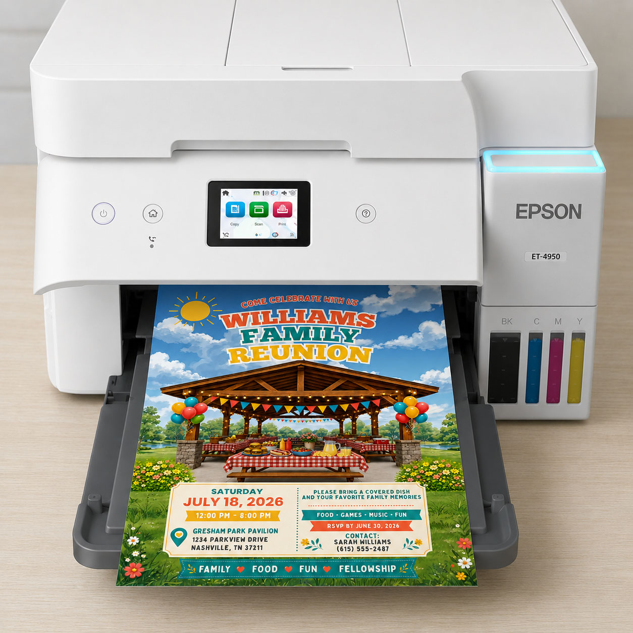 Family Reunion Canva Template - Picnic Pavilion Flyer Design – Image 4