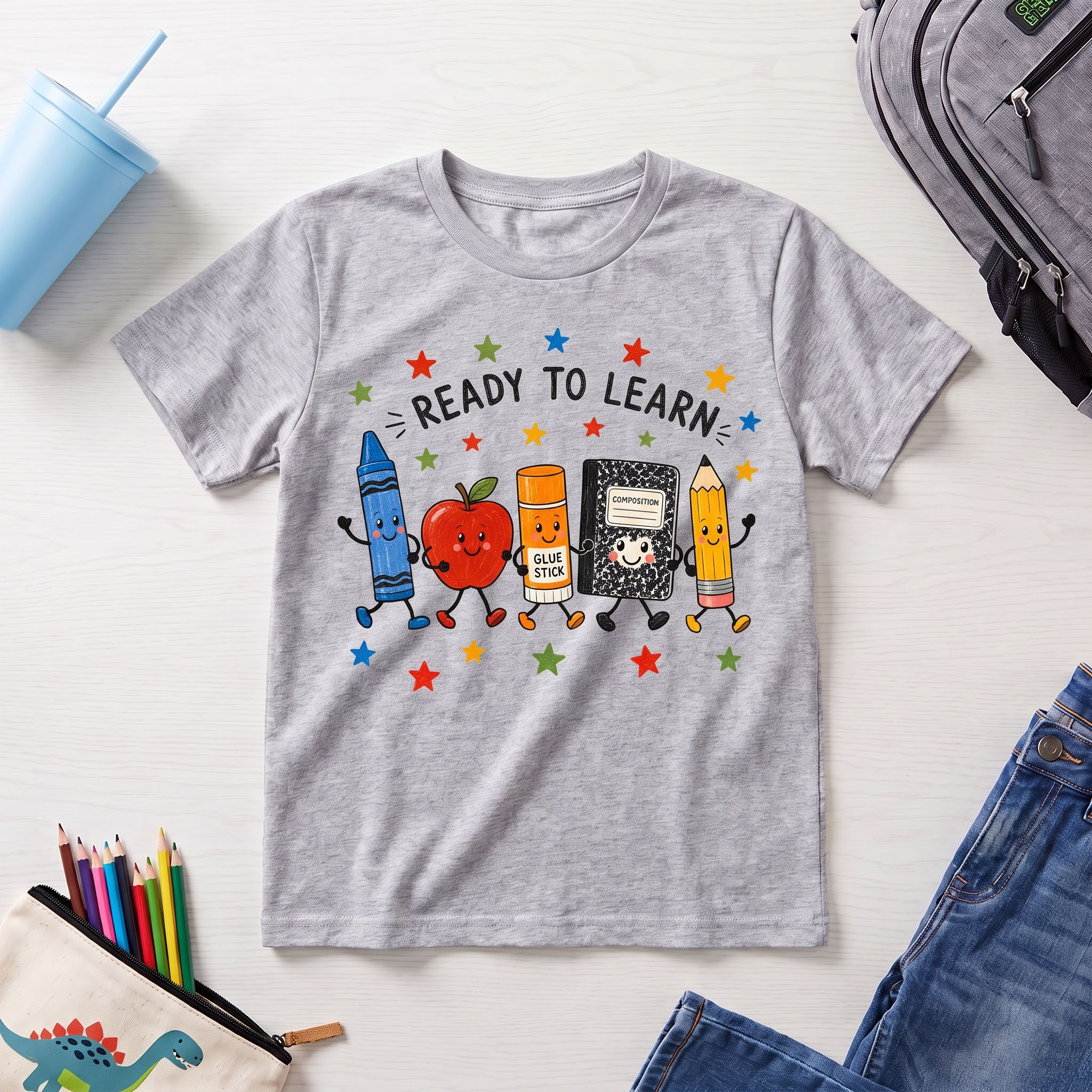School PNG - Ready to Learn Cute School Supplies Doodle Design – Image 4