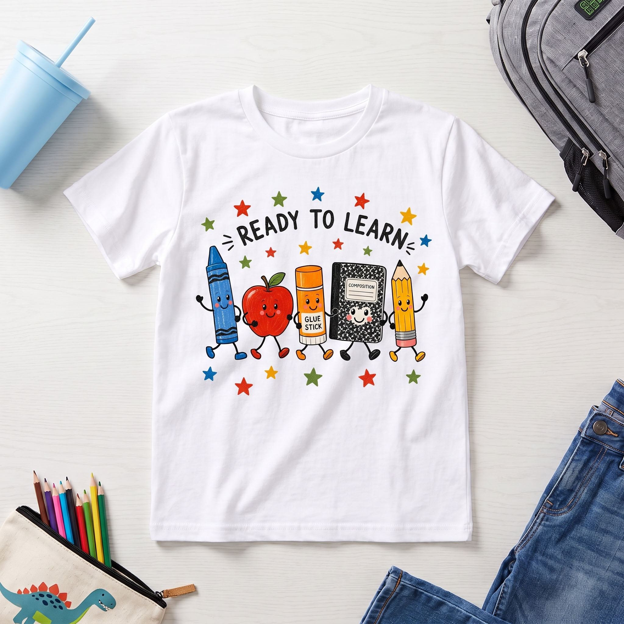 School PNG - Ready to Learn Cute School Supplies Doodle Design – Image 6