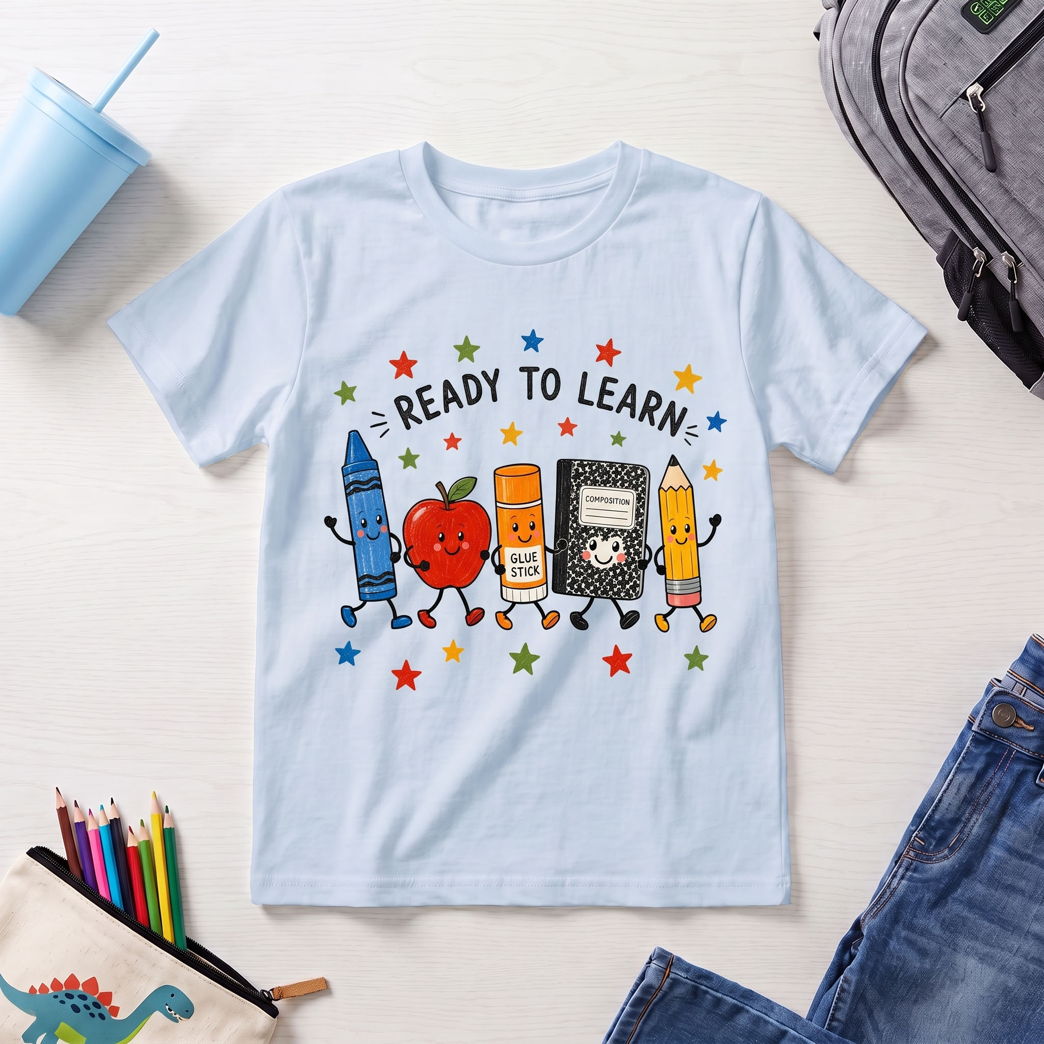 School PNG - Ready to Learn Cute School Supplies Doodle Design – Image 2