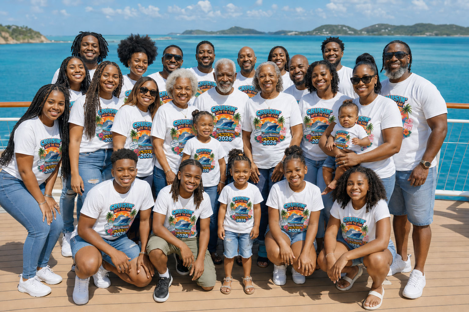 Family Cruise PNG - Cruisin' With the Fam Caribbean Sunset Design – Image 4