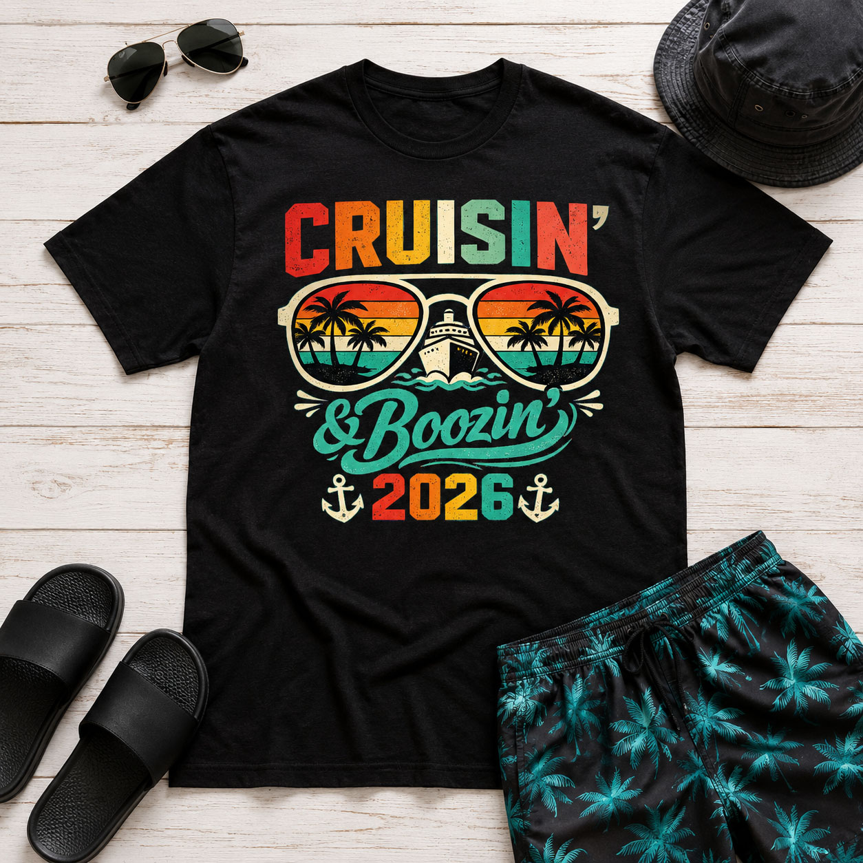 Cruise PNG - Cruisin' and Boozin' Retro Sunglasses 2026 Design – Image 4
