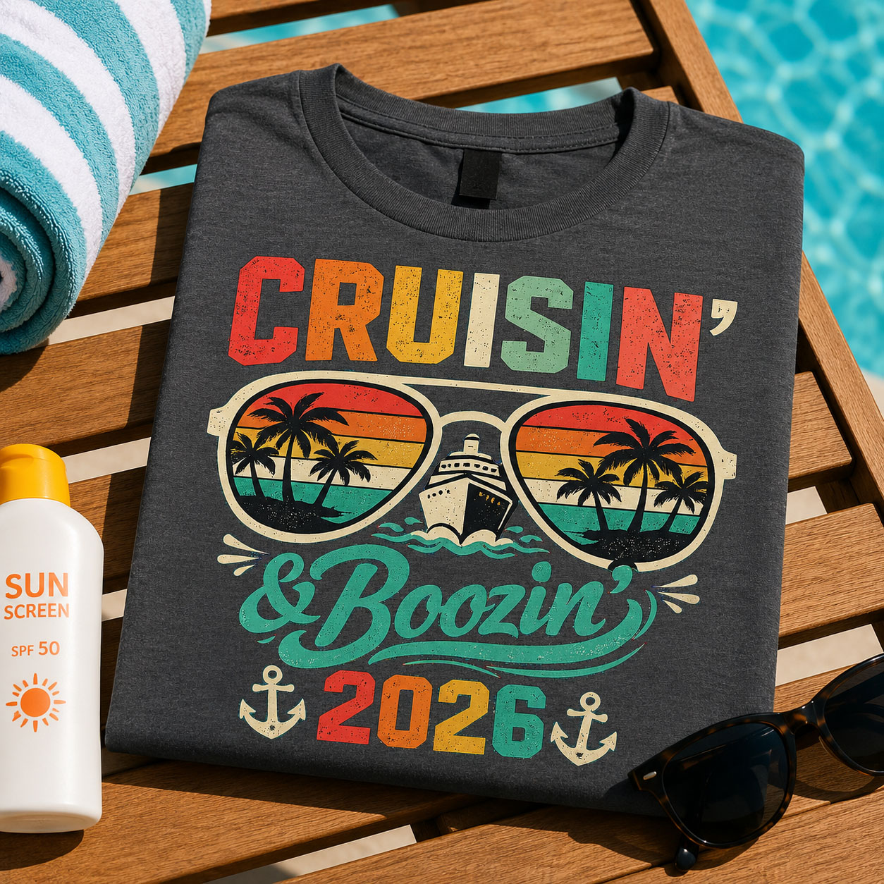 Cruise PNG - Cruisin' and Boozin' Retro Sunglasses 2026 Design – Image 2