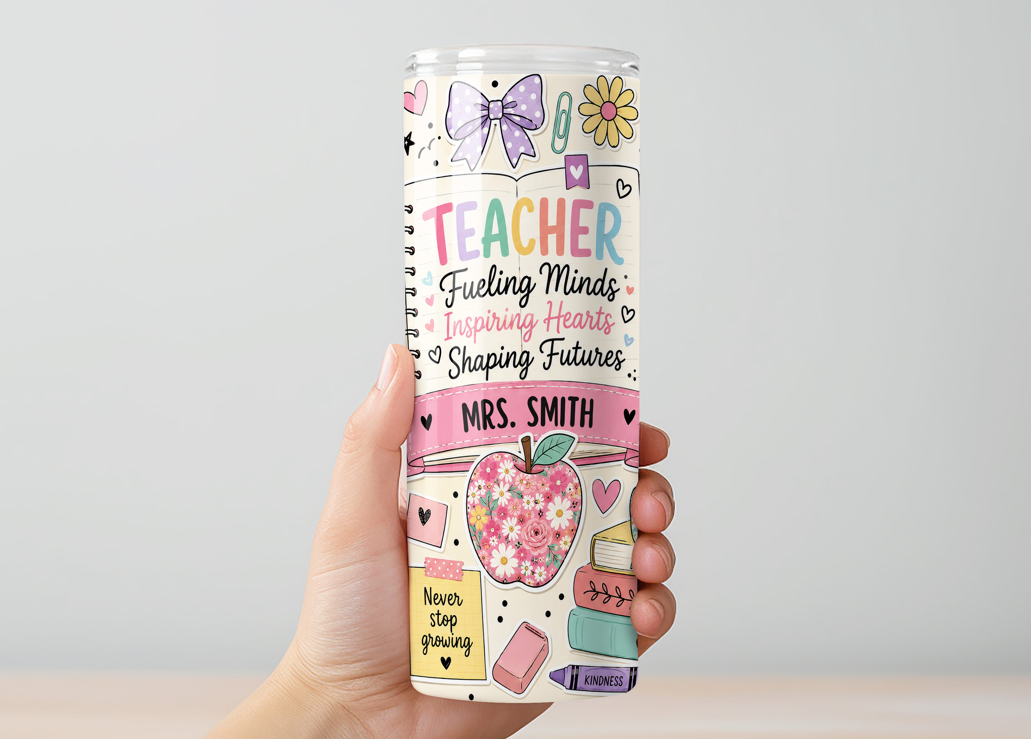 Personalized Teacher Tumbler Wrap - Custom Name Design – Image 5