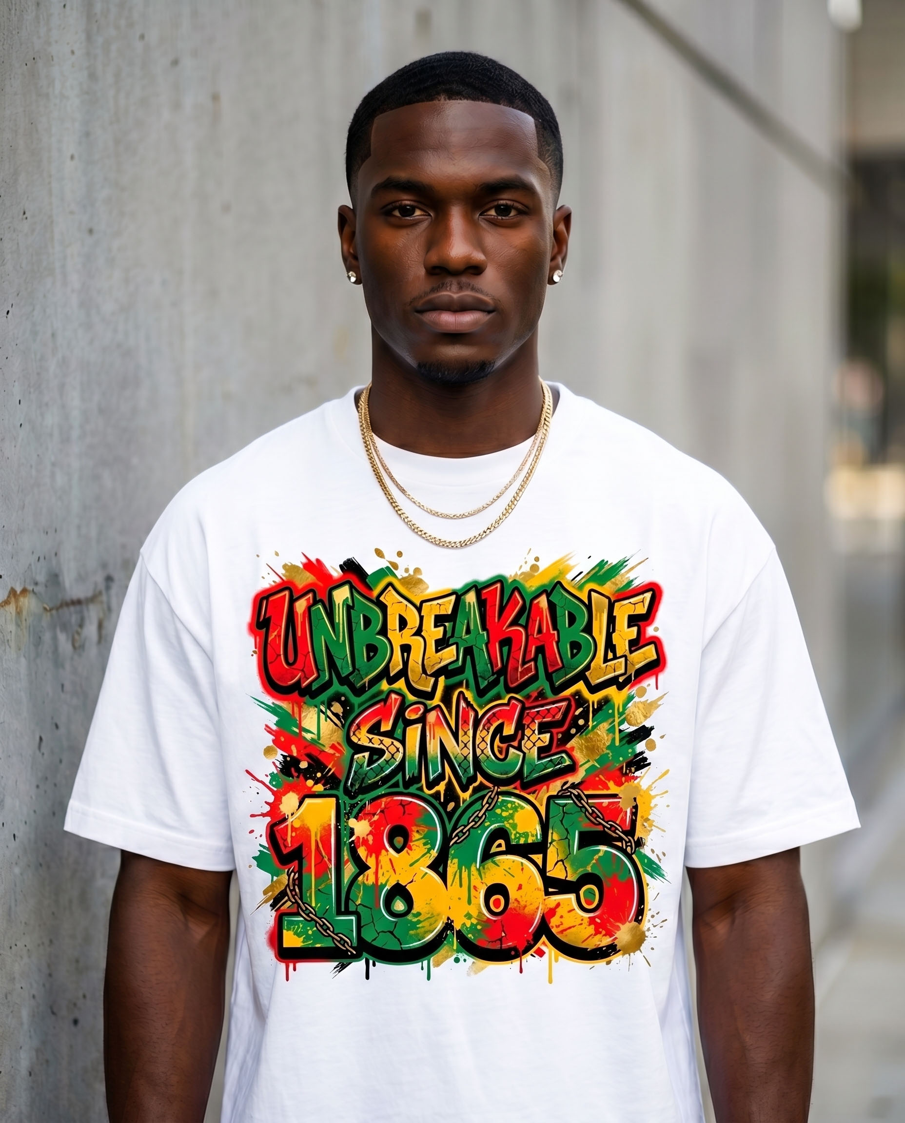 Juneteenth PNG - Unbreakable Since 1865 Graffiti Style Design – Image 3