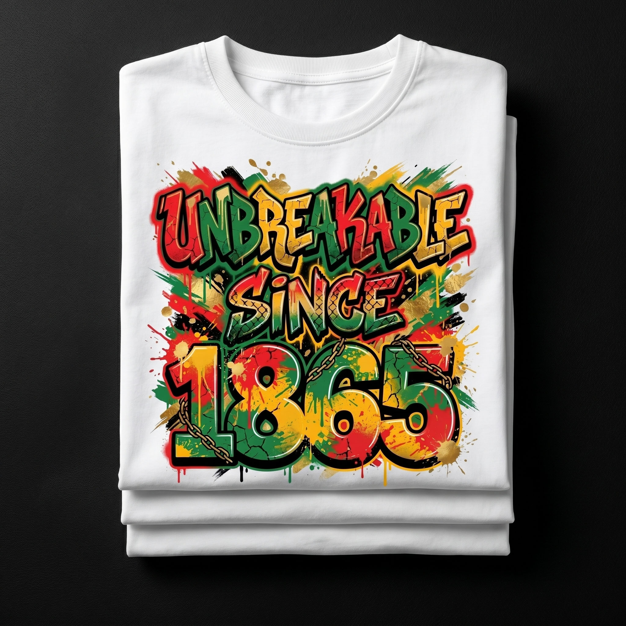 Juneteenth PNG - Unbreakable Since 1865 Graffiti Style Design – Image 4