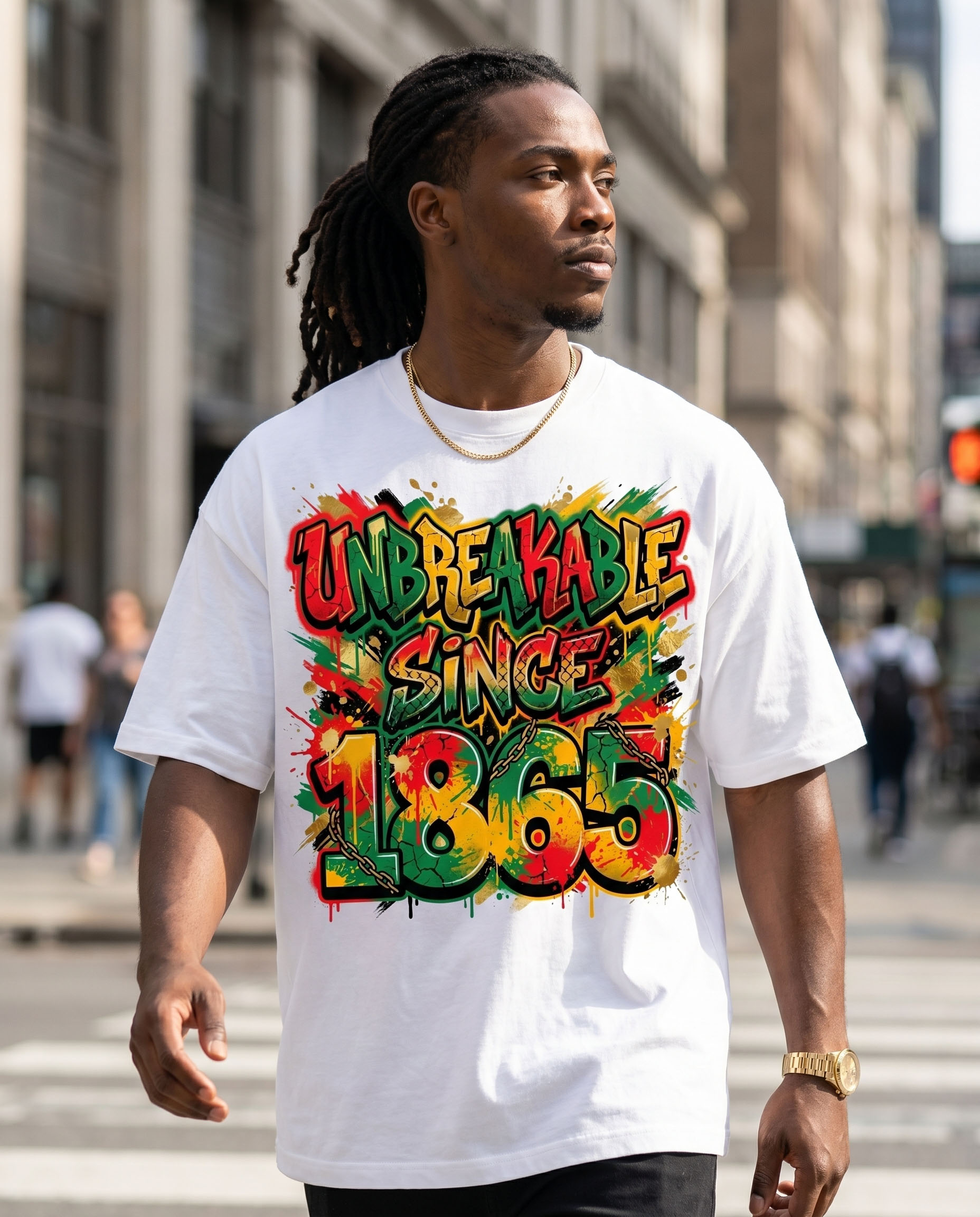 Juneteenth PNG - Unbreakable Since 1865 Graffiti Style Design – Image 5