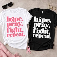 Breast Cancer PNG - Hope Pray Fight Repeat – Image 2