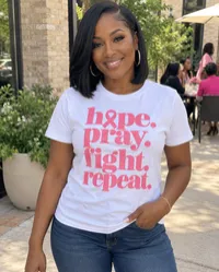 Breast Cancer PNG - Hope Pray Fight Repeat – Image 3