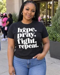 Breast Cancer PNG - Hope Pray Fight Repeat – Image 4