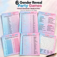 Gender Reveal Bundle for Crafters | Editable Canva Templates + Printable Party Games – Image 7