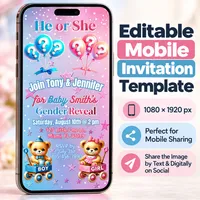 Gender Reveal Bundle for Crafters | Editable Canva Templates + Printable Party Games – Image 8