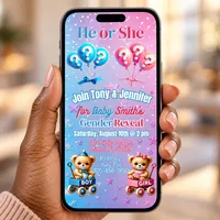 Editable Gender Reveal Mobile Video Invitation – Image 3