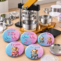 14 Editable Gender Reveal Pin Button Templates – Image 2