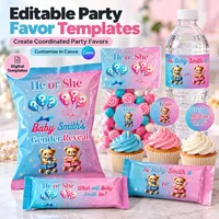 Gender Reveal Bundle for Crafters | Editable Canva Templates + Printable Party Games – Image 2