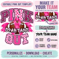 Pink Out Football Template – Image 1