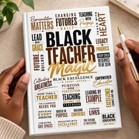 Black Teacher PNG - Black Teacher Magic Journal Cover Design – Image 1