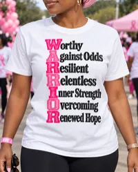 Breast Cancer Warrior PNG - Warrior Acrostic Quote – Image 4