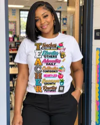 Teacher PNG - Colorful Inspirational Teacher – Image 1