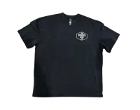 Welder’s Dog Badge Tee – Black Washed, Large