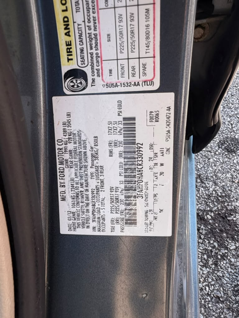 2012 FORD FUSION – Image 21
