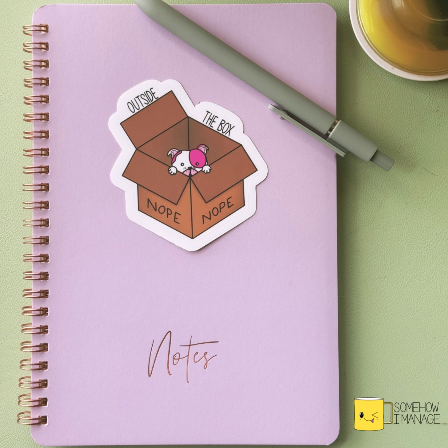 Outside the Box - Tumby the Microbully Dog Die-Cut Vinyl Sticker – Image 3