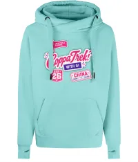 Cross Neck Hoodie - Sticker  – Image 7