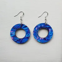 Blueberry Pop - Medium Hoop  – Image 1