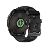Fenix 8 51mm Solar Sapphire, Carbon Gray DLC with Black/Pebble Gray Silicone Band – Image 3