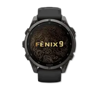 Fenix 9 47mm Carbon Gray DLC Titanium with Black Silicone Band – Image 2