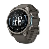 Fenix 9 47mm Titanium with Pebble Gray Silicone Band – Image 1