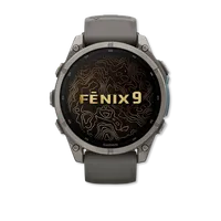 Fenix 9 47mm Titanium with Pebble Gray Silicone Band – Image 2