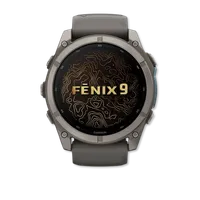 Fenix 9 51mm Titanium with Pebble Gray Silicone Band – Image 2