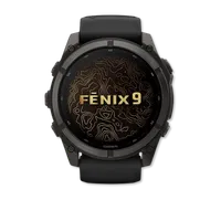 Fenix 9 51mm Carbon Gray DLC Titanium with Black Silicone Band – Image 2