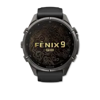 Fenix 9 Pro Amoled 43mm Carbon Gray DLC Titanium with Black/Pebble Gray Silicone Band – Image 2