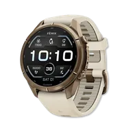 Fenix 9 Pro Amoled 43mm Autumn Gold Titanium with Cream/French Gray Silicone Band – Image 1