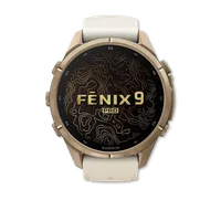 Fenix 9 Pro Amoled 43mm Autumn Gold Titanium with Cream/French Gray Silicone Band – Image 2