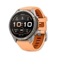 Fenix 9 Pro Amoled 43mm Titanium with Shell Pink/Autumn Orange Silicone Band – Image 1