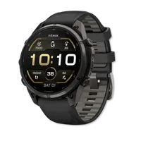 Fenix 9 Pro Amoled 47mm Carbon Gray DLC Titanium with Black/Pebble Gray Silicone Band – Image 1