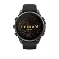 Fenix 9 Pro Amoled 47mm Carbon Gray DLC Titanium with Black/Pebble Gray Silicone Band – Image 2