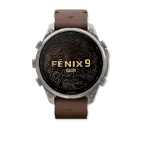 Fenix 9 Pro Amoled 47mm Titanium with Walnut Leather Band – Image 2