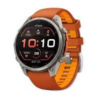 Fenix 9 Pro Amoled 47mm Titanium with Autumn Orange/Spark Orange Silicone Band – Image 1